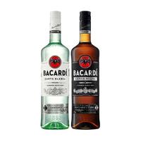 抖音超值购：BACARDI 百加得 白朗姆酒 黑朗姆酒 40度 500ml 2瓶装