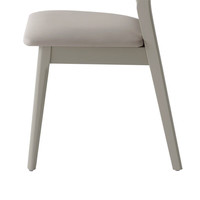 QUANU 全友 实木框架奶油风餐椅DW1120（满800换购，单拍无效） 餐椅A*2浅灰色