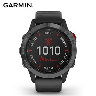 佳明（GARMIN）fenix6DLC邃黑太阳能版心率血氧跑步高尔夫户外智能运动手表