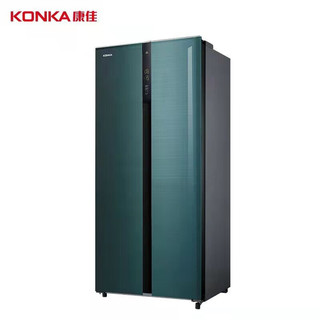 PLUS会员：KONKA 康佳 BCD-407WD5EBL 对开门风冷无霜净味保鲜2021新款407升 电脑温控节能保鲜冰箱