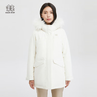 KOLON SPORT可隆夹克羽绒服户外防风防水中量鹅绒 淡鹅黄CR-女 XL