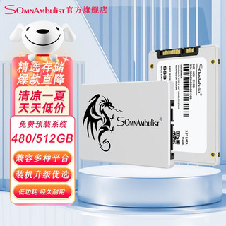 SomnAmbulist 480GB 512GB SSD固态硬盘 2.5英寸 SATA3.0 广泛兼容 高速传输 480GB标配版