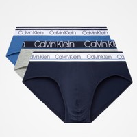 卡尔文·克莱恩 Calvin Klein 男士条纹提花腰边棉质三角内裤 三条装 NP2311O