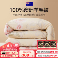 BEYOND 博洋 家纺 A类抑菌100%澳洲进口复合羊毛被 冬被 8.7斤200*230cm