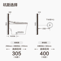 安华ANNWA 脚感自动冲水轻智能马桶一体机加热虹吸式电动座便器 选购温馨提示 400坑距(适用385mm及以上)