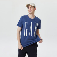 Gap 盖璞 男士舒适圆领T恤 499950CHROME BLUE