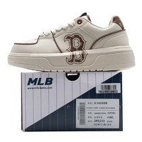 MLB 美职棒（MLB）官方学长鞋厚底增高情侣板鞋 3ASXCLR3N 波士顿队/棕色 245/38.5