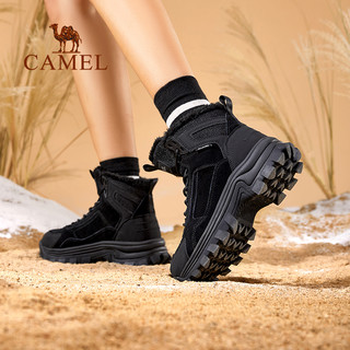 CAMEL 骆驼 户外鞋女2023冬季新款高帮防滑徒步鞋加绒保暖户外休闲雪地靴