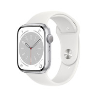 Apple 苹果 Watch Series 8 智能手表GPS+蜂窝款41毫米铝金属 运动款 银色 原封 未激活 原装配件 苹果认证翻新