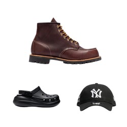 RED WING 红翼 Roughneck D头靴+Crocs凉鞋+New Era棒球帽