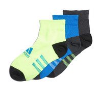 88VIP：adidas 阿迪达斯 三双装阿迪达斯儿童袜子新款四季可穿男童中长筒棉质运动袜IK4852