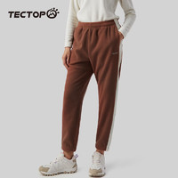 探拓（TECTOP）户外休闲裤 款防风保暖舒适抓绒长裤 女款深棕色 S