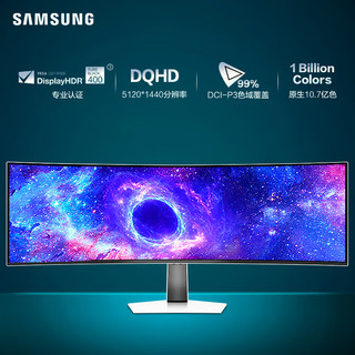 SAMSUNG 三星 49英寸 1800R曲率 OLED 240Hz 准5K分辨率带鱼屏 曲面显示器 S49CG932SC