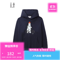 :CHOCOOLATE it 款连帽卫衣青春动感连帽衫SWU02L NYX/藏青色 XL