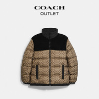 COACH 蔻驰 奥莱男士双面经典标志羽绒夹克冬季外套