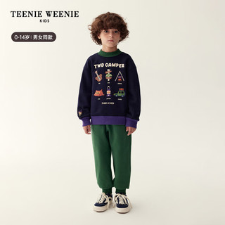 Teenie Weenie Kids小熊童装男女童太阳丝保暖束脚卫裤 藏青色 130cm