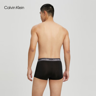 Calvin Klein 内衣男士时尚四条装LOGO腰边弹力轻薄透气平角内裤NP2446O 5TJ-黑底蓝边/黑底浅灰边/黑底深灰边/黑底红边 L