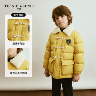 Teenie Weenie Kids小熊童装男女童三防羊羔毛领羽绒服 藏青色 110cm