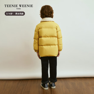 Teenie Weenie Kids小熊童装男女童三防羊羔毛领羽绒服 藏青色 130cm