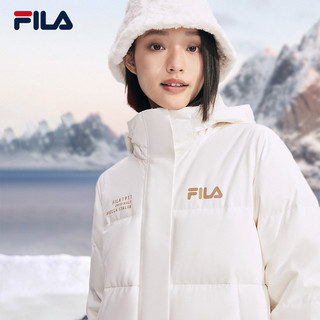 FILA 斐乐 2023冬新加厚上衣女士长款防污保暖羽绒服