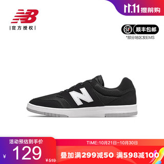 new balance 奥莱男鞋女鞋休闲百搭小白鞋低帮耐磨运动板鞋 AM425BLK-D