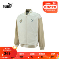 彪马（PUMA） 男女同款复古休闲棒球服外套 BZ CC 621864 米白色-93 L(180/100A)