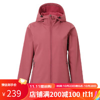 Marmot 土拨鼠 秋冬女M1软壳上衣户外保暖耐磨防风外套 干玫瑰红7306 M 欧码偏大