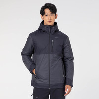 DECATHLON 迪卡侬 男子户外棉服防水外套 8398576 黑灰拼色 S