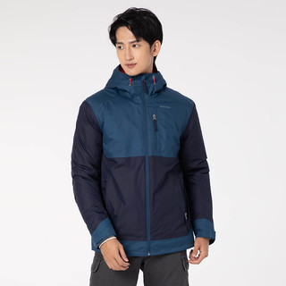 DECATHLON 迪卡侬 男子户外棉服防水外套 8398576 深蓝拼色 L