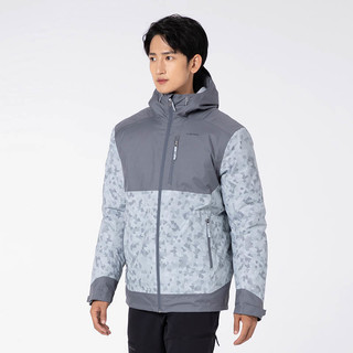 DECATHLON 迪卡侬 男子户外棉服防水外套 839857 深灰拼色 XXL