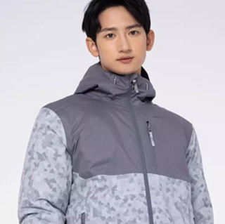 DECATHLON 迪卡侬 男子户外棉服防水外套 839857 深灰拼色 XXL