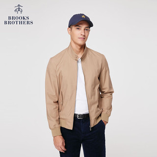 布克兄弟（BrooksBrothers）男士休闲半高领纯色梭织外套 KHAK-卡其色 XL