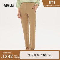 AIGLE【11.11】AIGLE艾高23年WR防泼水户外舒适长裤女士裤装 杻藤杏色 AQ342 36(160/70A)