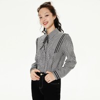 VERO MODA 减龄少女海军风长袖衬衫女