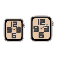 Apple 苹果 Watch SE；星光色铝金属表壳；星光色回环式运动表带