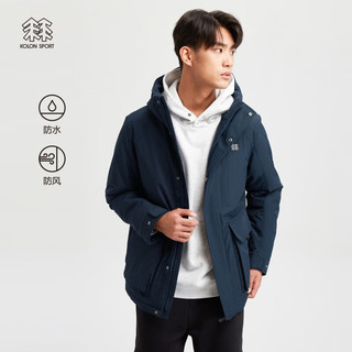 KOLON SPORT/可隆棉服夹克 女子户外防风防水登山徒步保暖外套 藏蓝NV-男 XL