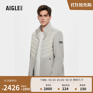 AIGLE【抢先购】艾高冬GTX WS防风透汽户外保暖全拉链抓绒衣 灰色 AQ451 M(175/92A)