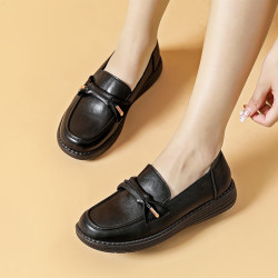 回力休闲运动鞋_warrior 回力 小皮鞋女鞋软底正装工作鞋平跟休闲单鞋