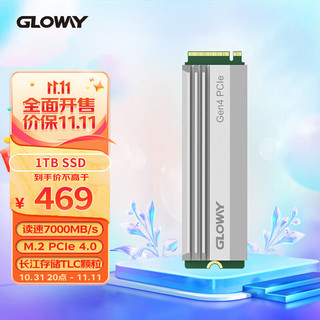 GLOWAY 光威 1TB SSD固态硬盘 M.2接口(NVMe协议) PCIe 4.0  独立缓存 适用台式机 读速高达7000MB/s