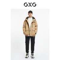 GXG 奥莱 冬季新品商场同款黑色工装束脚休闲裤