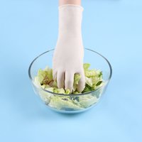 启巧 一次性乳胶手套10只小号加厚款厨房餐饮实验医疗美容清洁手套