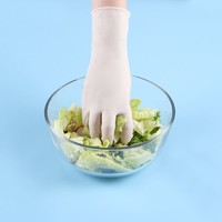 启巧 一次性乳胶手套10只小号加厚款厨房餐饮实验医疗美容清洁手套