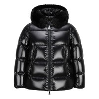 MONCLER 盟可睐 蒙口  女士黑色锦纶短款羽绒服夹克外套 1A00160 68950 999 3