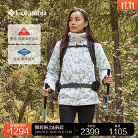 哥伦比亚 女银点可拆卸内胆三合一冲锋衣滑雪服夹克外套WR0635 105（23年新色）降雪白 L(165/88A)