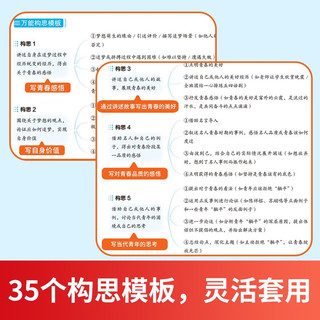 中考阅读答题模板+满分作文万能模板（2册）2024版初中语文同步阅读理解 思维导图写作技巧真题训练