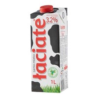限地区：Laciate 波兰原装进口全脂牛奶1L*12整箱装 高钙优质乳蛋白