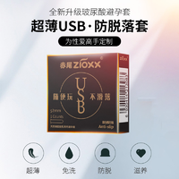 zioxx 赤尾 天然橡胶胶乳安全套 2只（铂金无储1只+防滑无储1只）