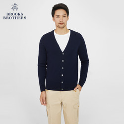 Brooks Brothers 布克兄弟 男士秋冬羊毛纯色休闲针织开衫毛衣外套
