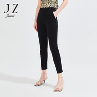 Juzui 玖姿 商场同款九分裤女夏新款时尚黑色小脚裤JWBX11104