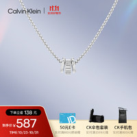 卡尔文·克莱恩 Calvin Klein 凯文克莱（Calvin Klein）CK小方块女士银色项链35000364